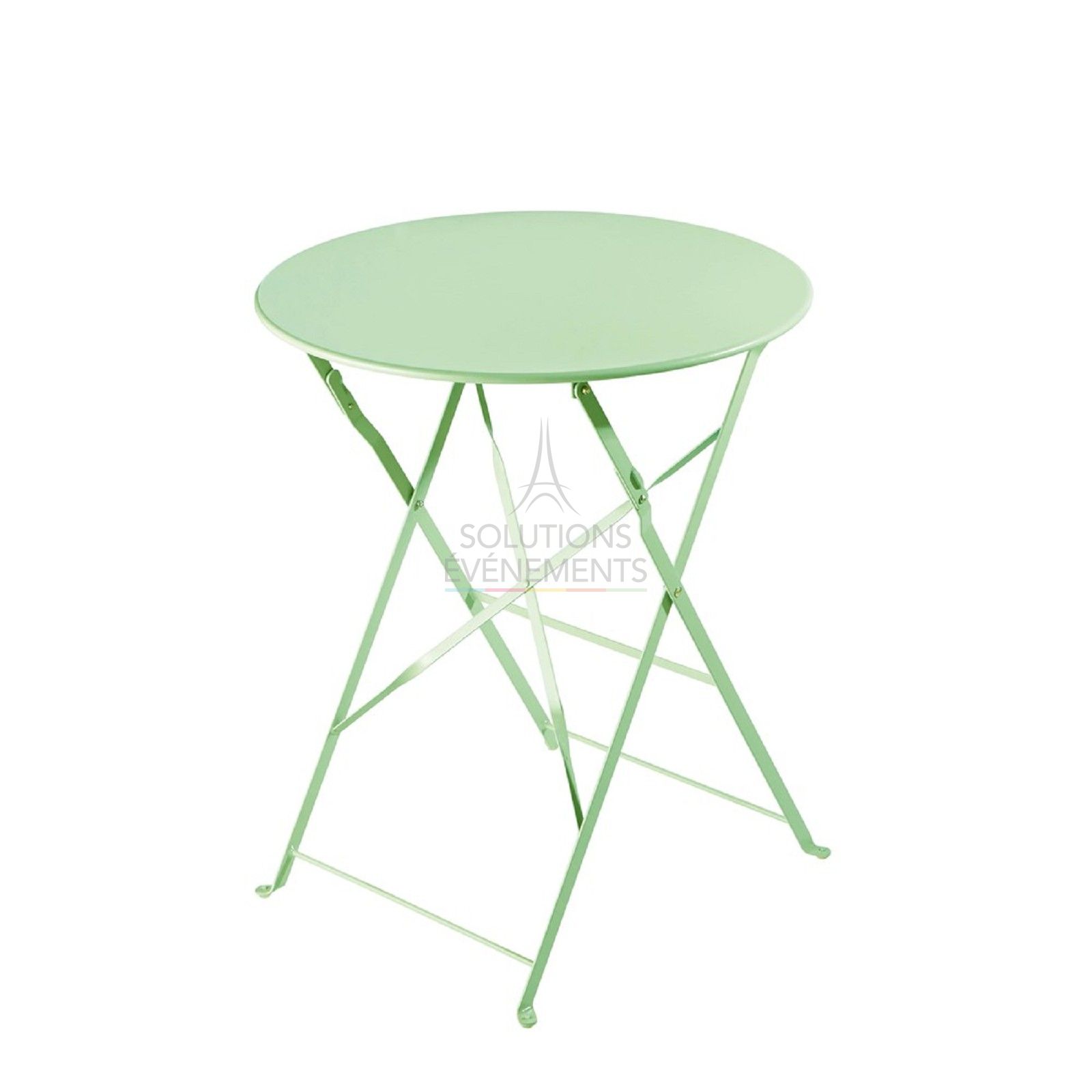 Rental folding metal garden table