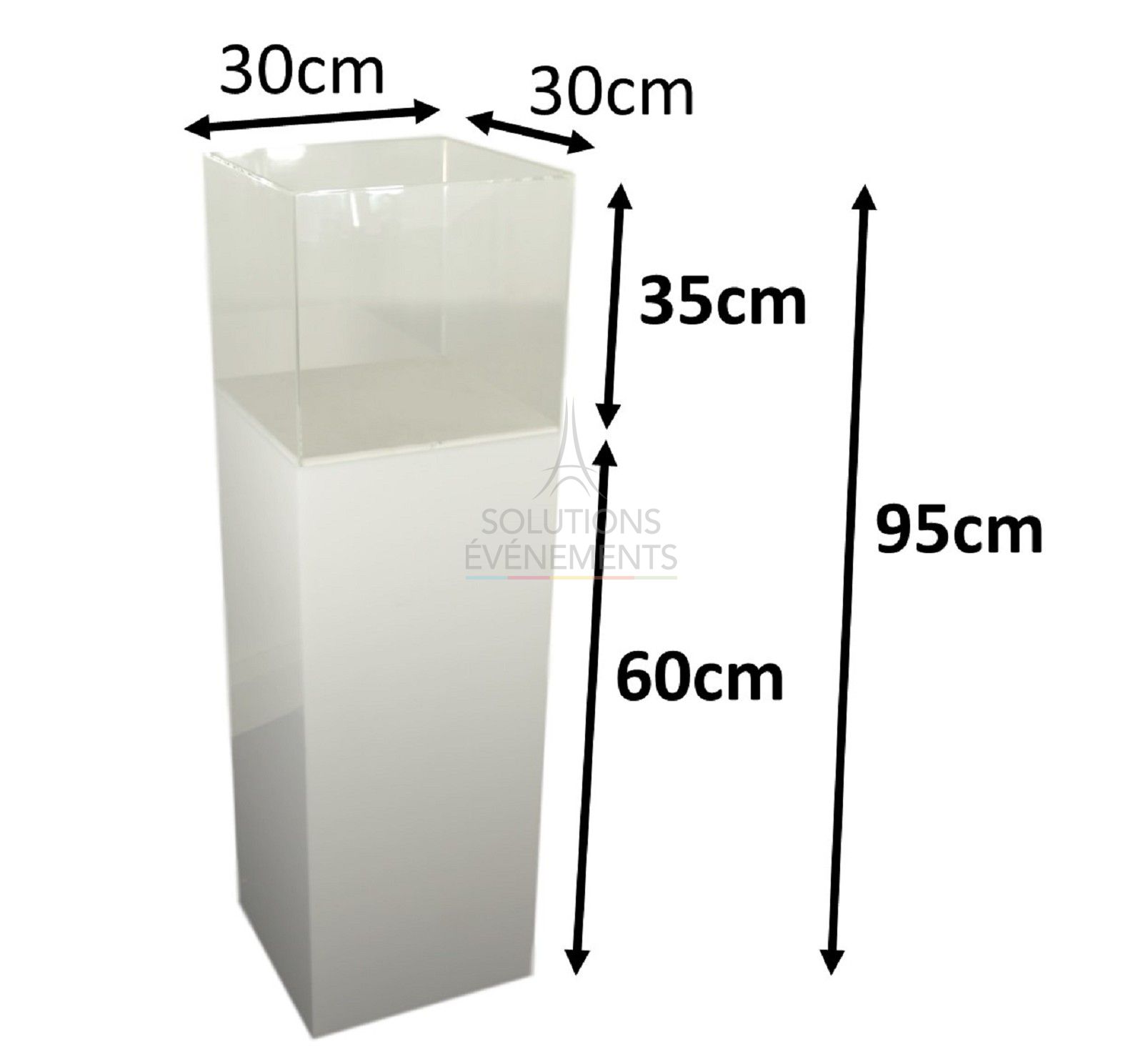 Location de stèle avec son socle de présentation transparent