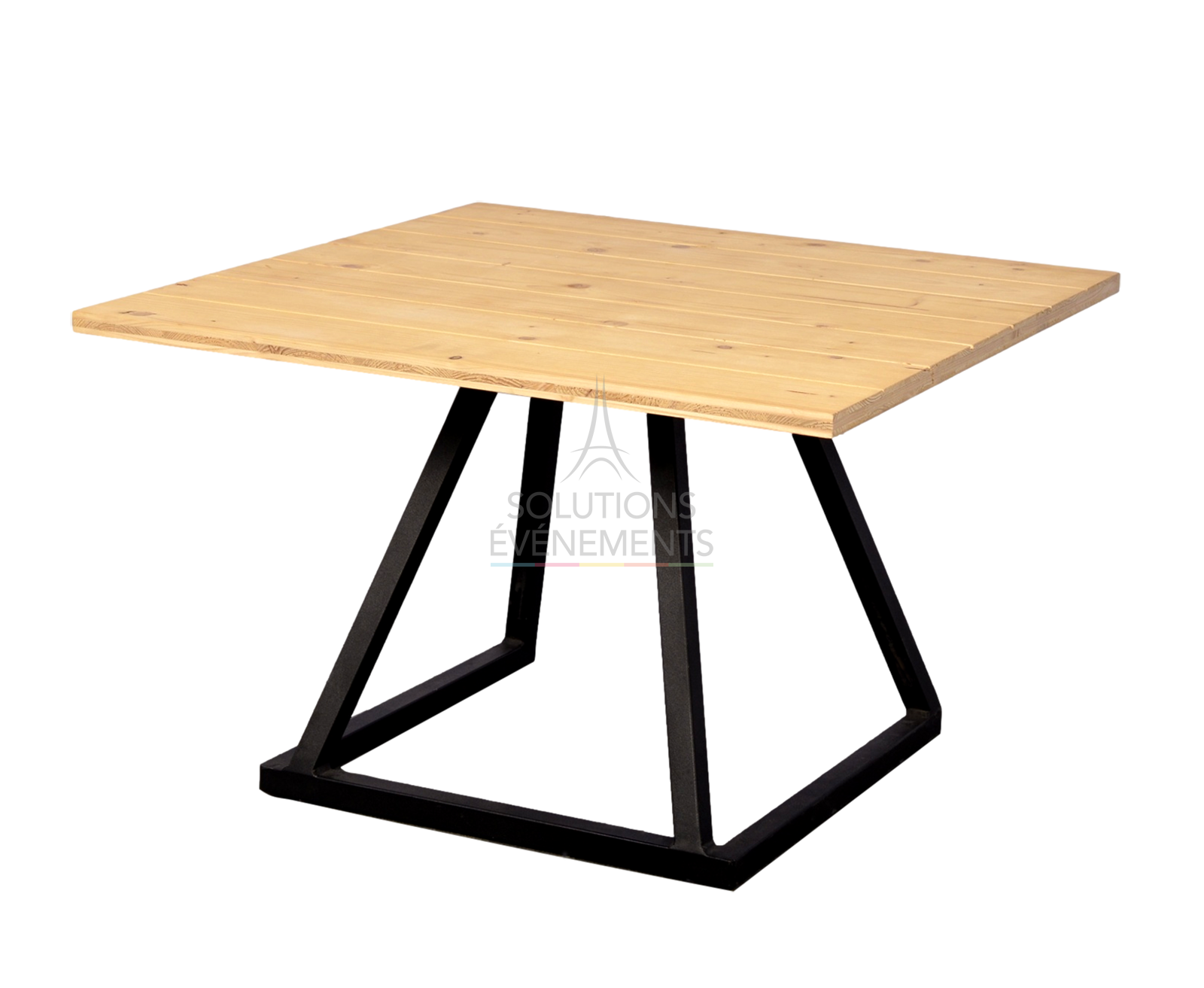 Location de table basse lounge Linea avec plateau éco responsable