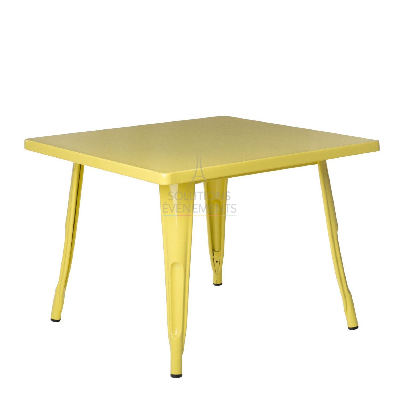 Rental industrial metal table for children