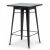 Rental of industrial high table with black metal top