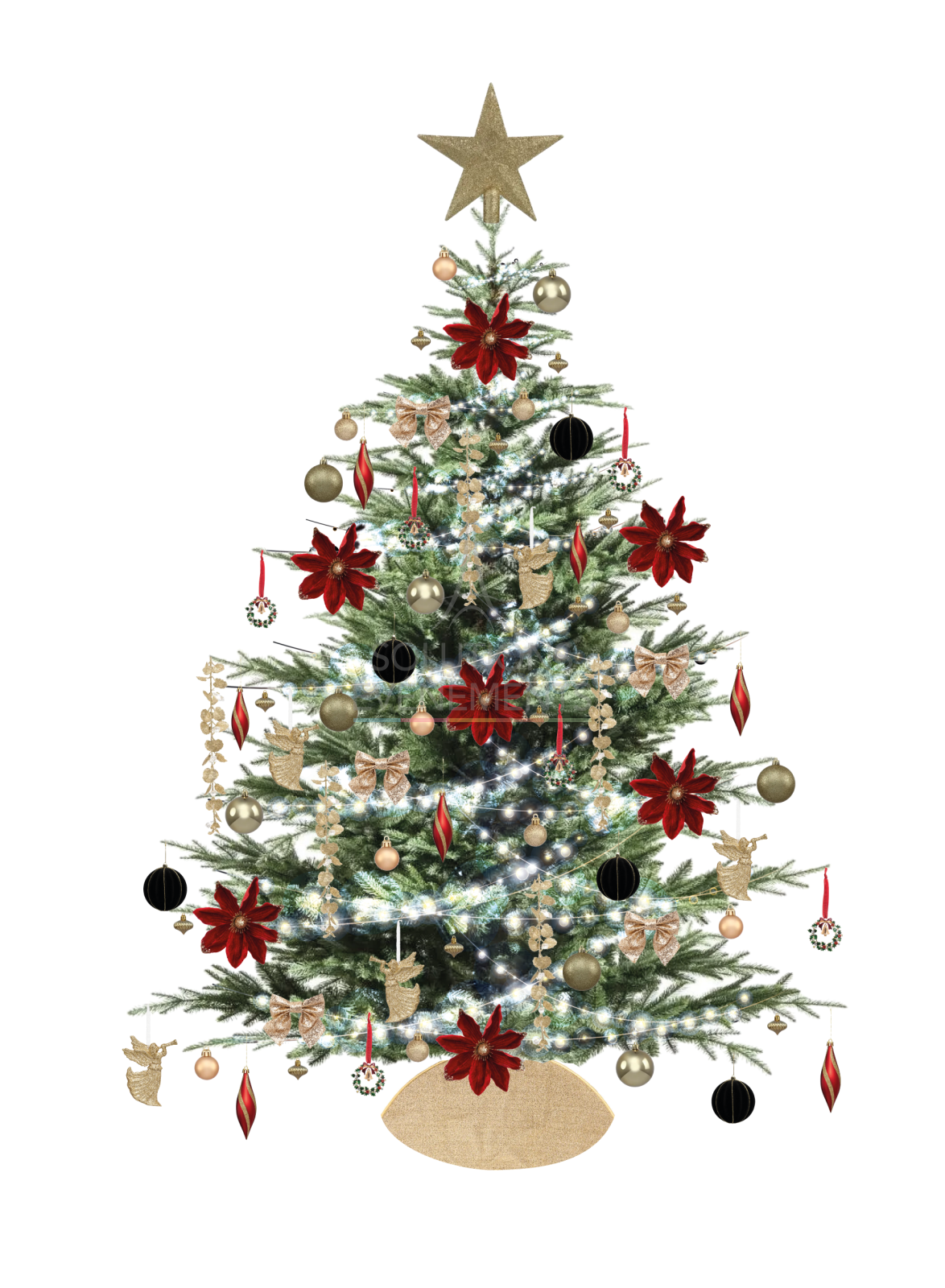 Rental of dressed artificial Christmas tree