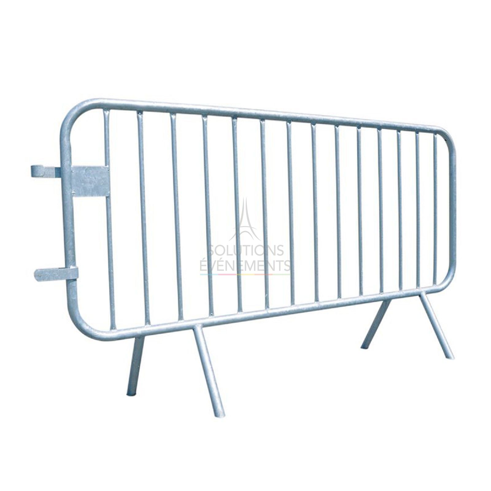 Galvanized metal police barrier for crowd guide