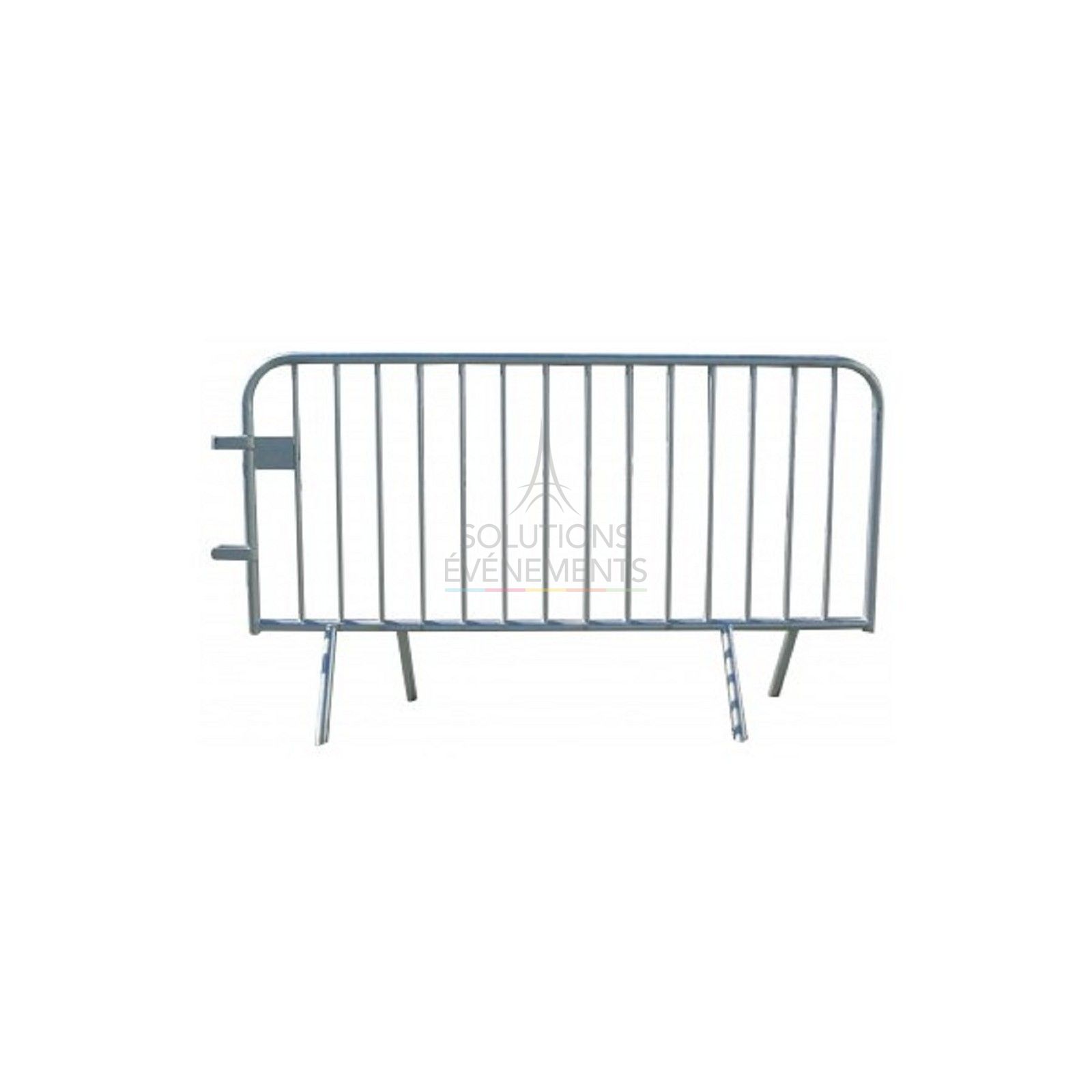 Galvanized metal police barrier for crowd guide