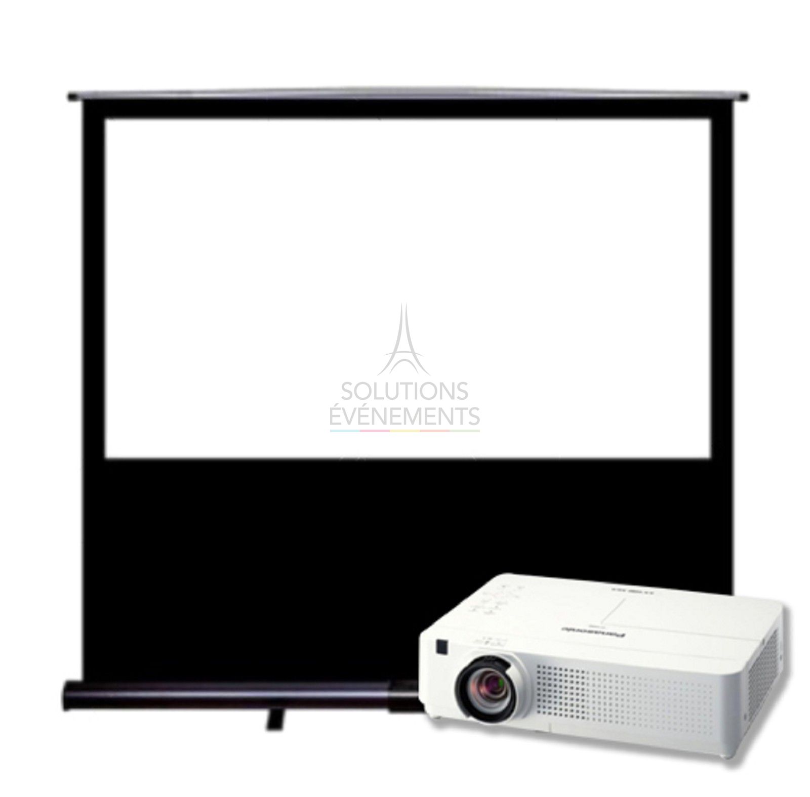 Rental of a video projector with a 2m x 1m80 screen canvas