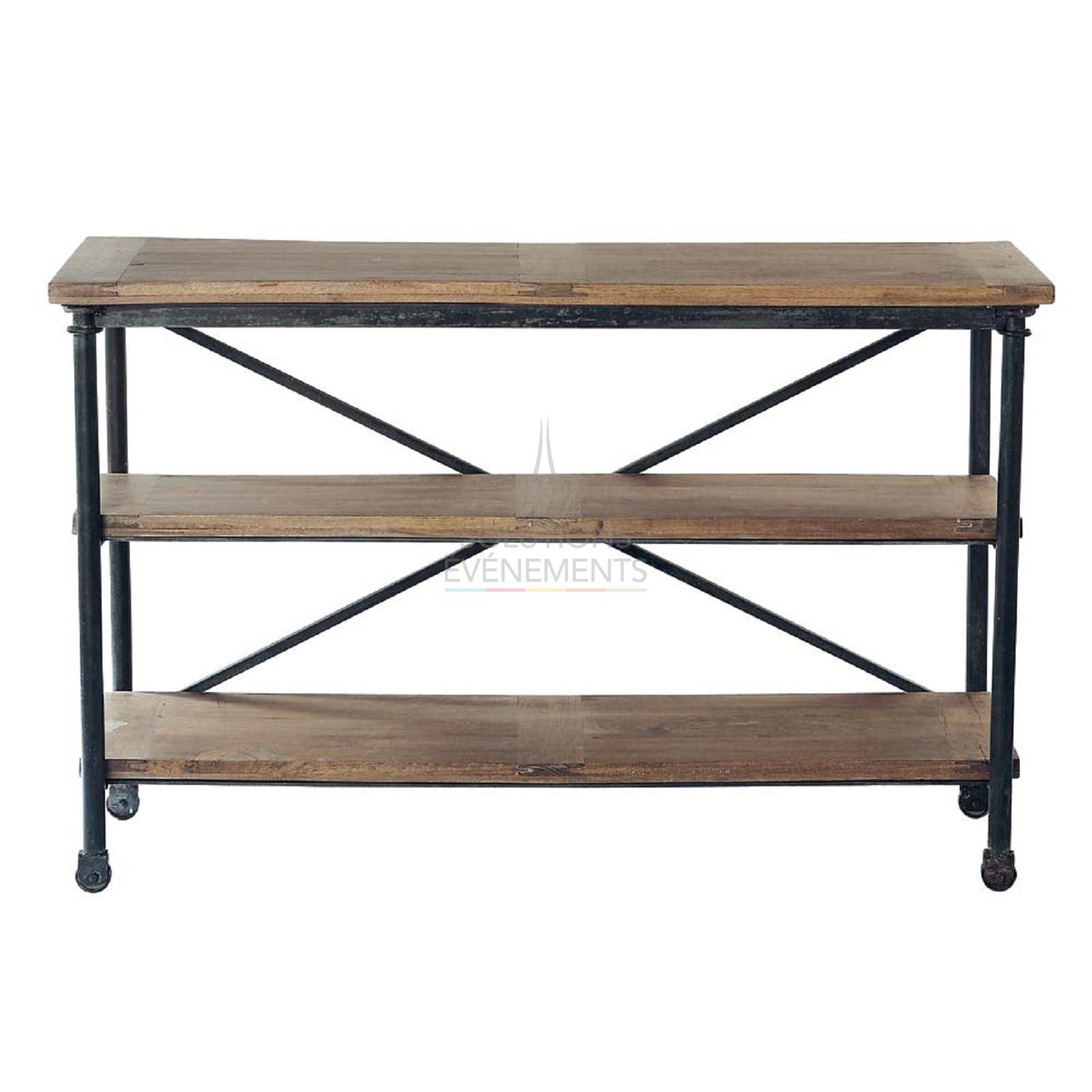 Rental of wood and metal console