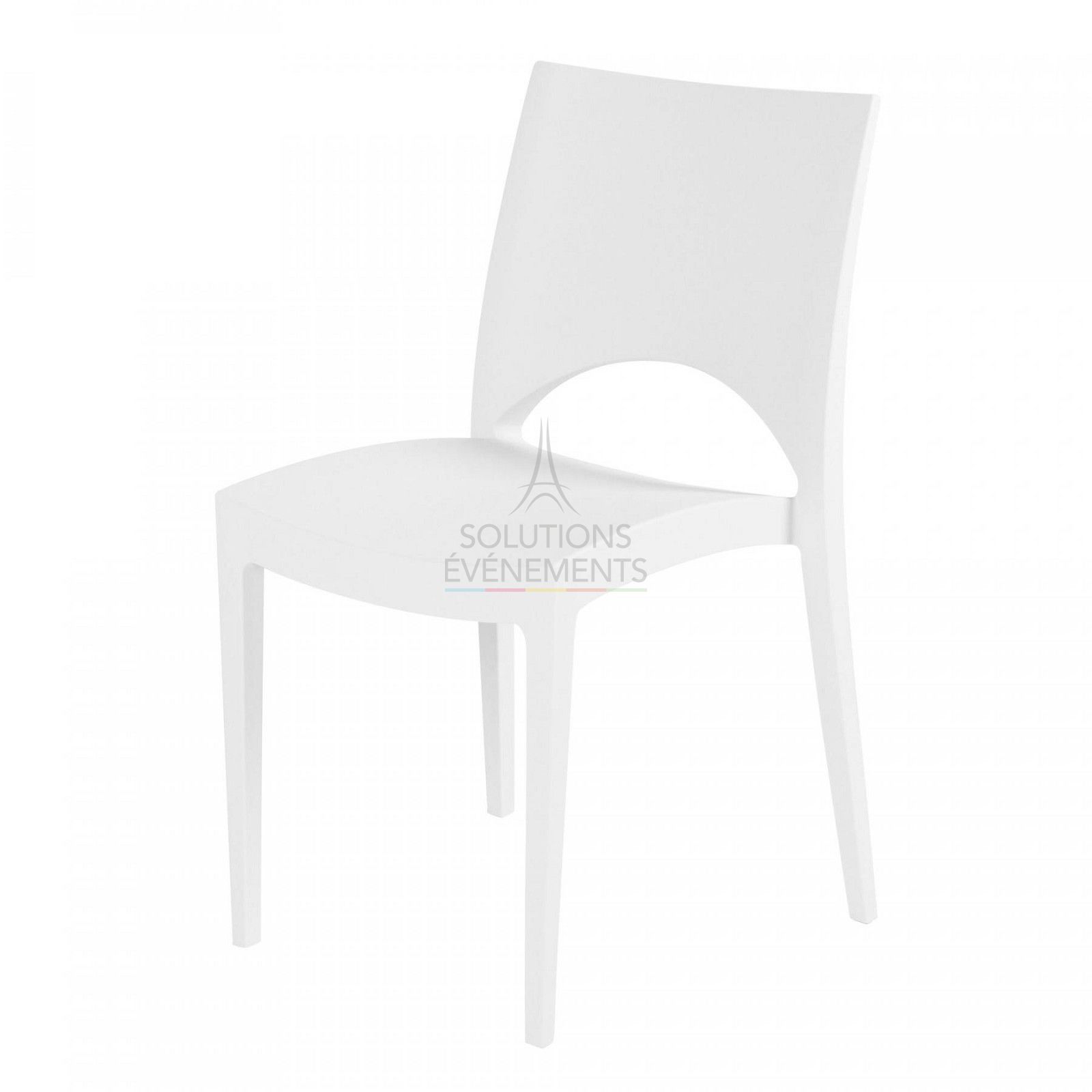 White chair rental for reception and seminar