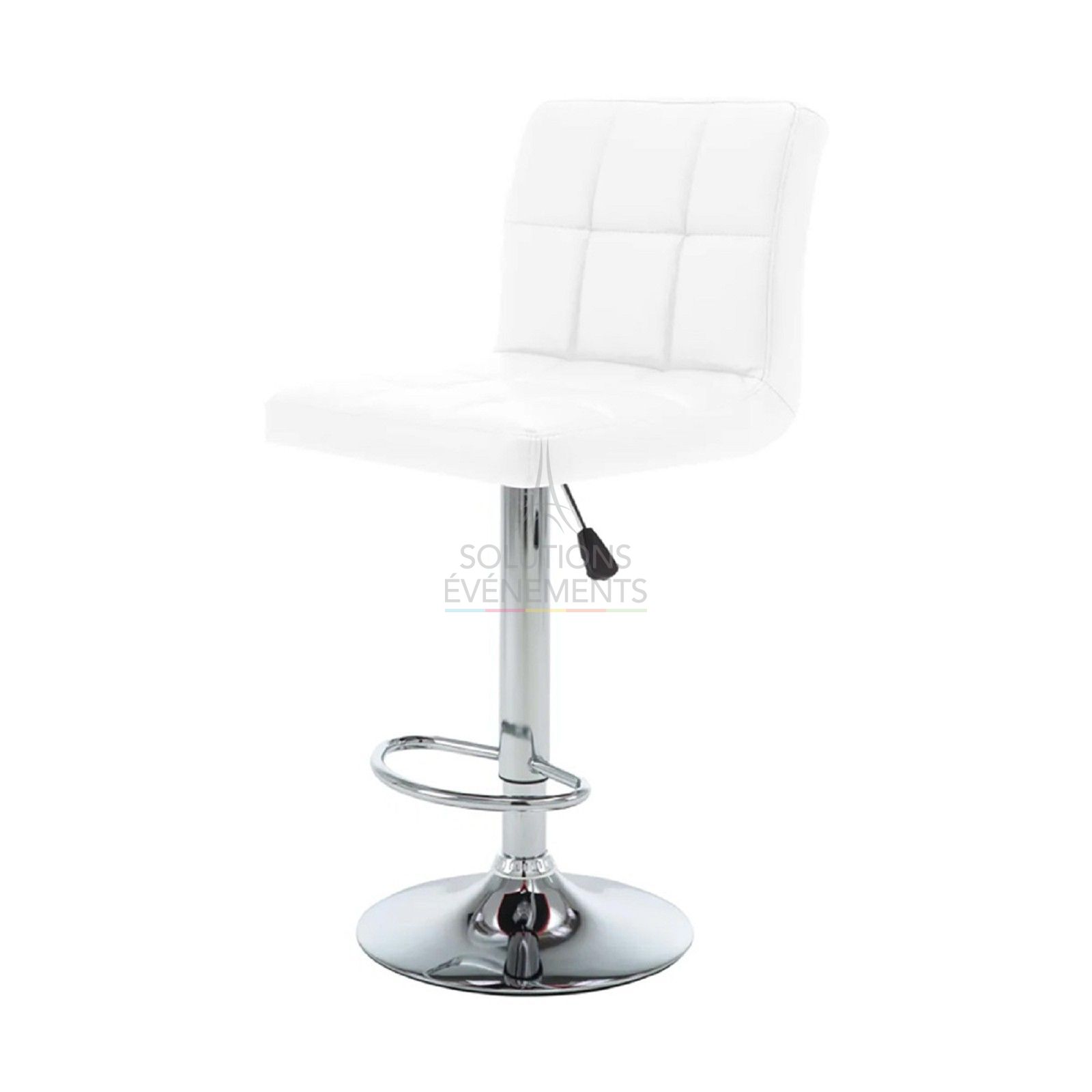 Swivel faux leather high stool rental