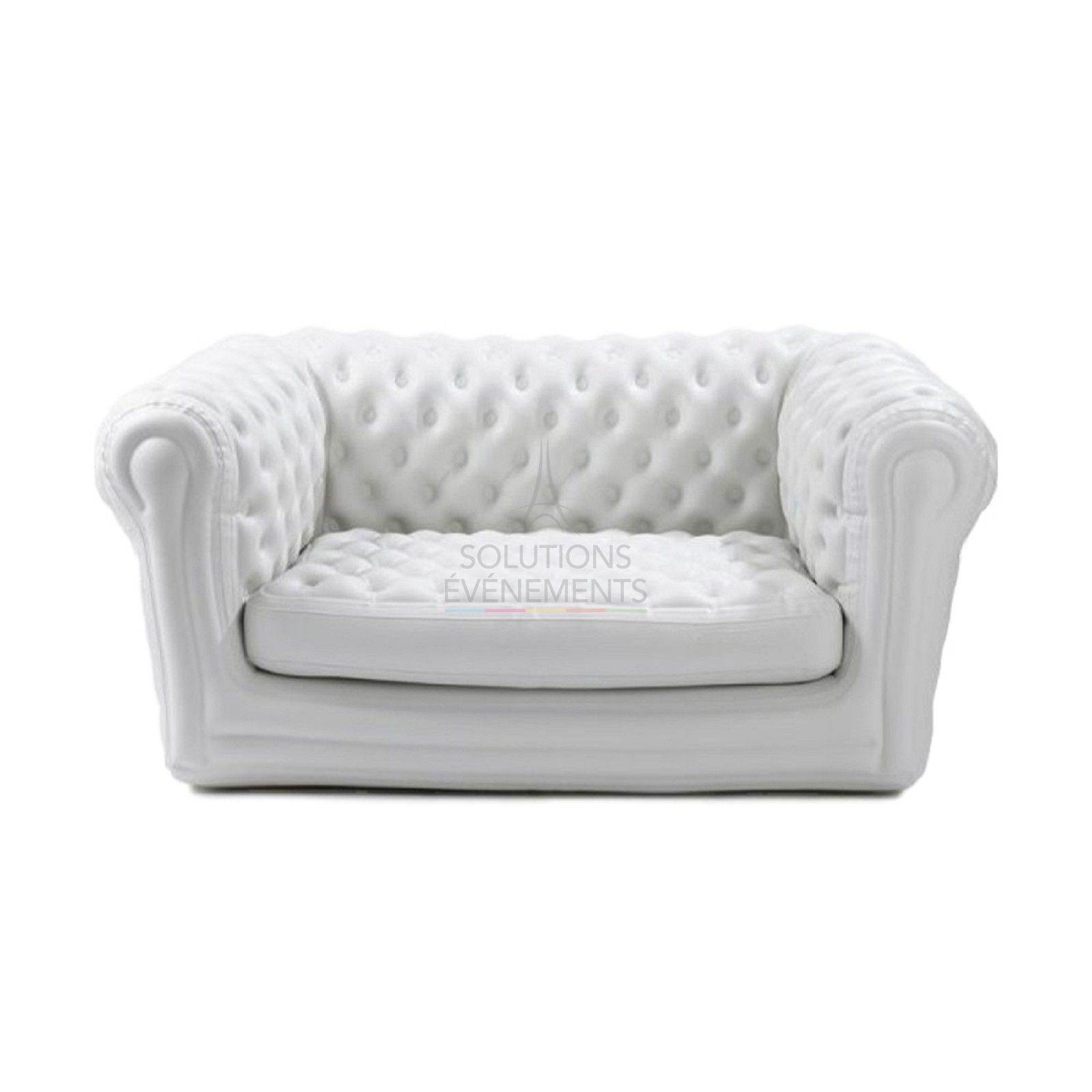 White inflatable sofa rental