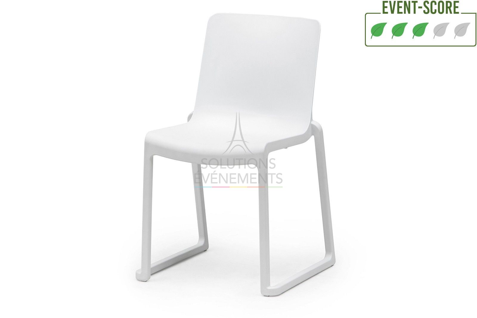 Eco-responsible white chair rental