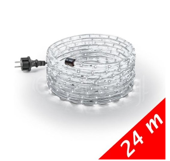 Rental of light cord with white LEDs. Length 24 meters
