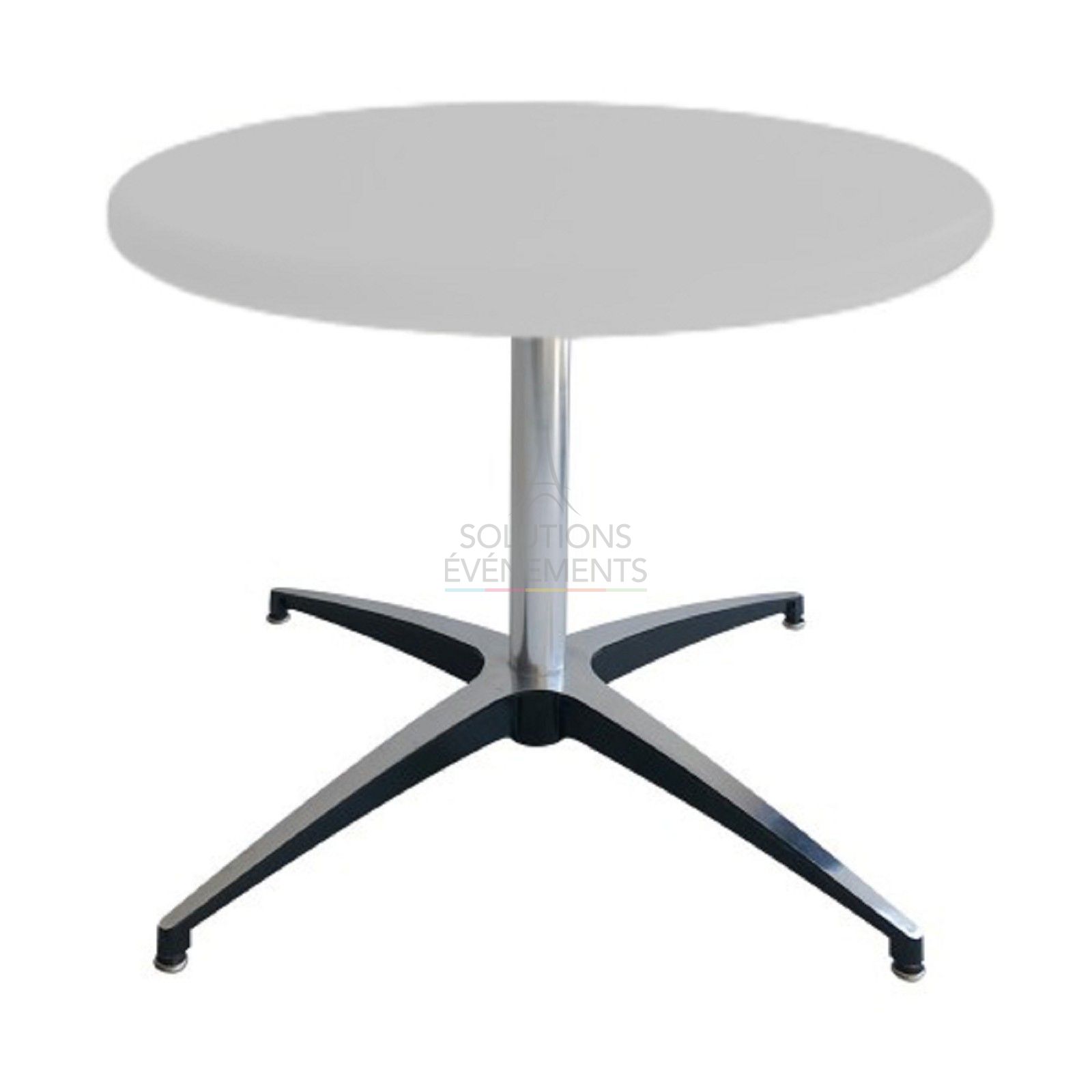 Rental of white coffee table diameter 70cm