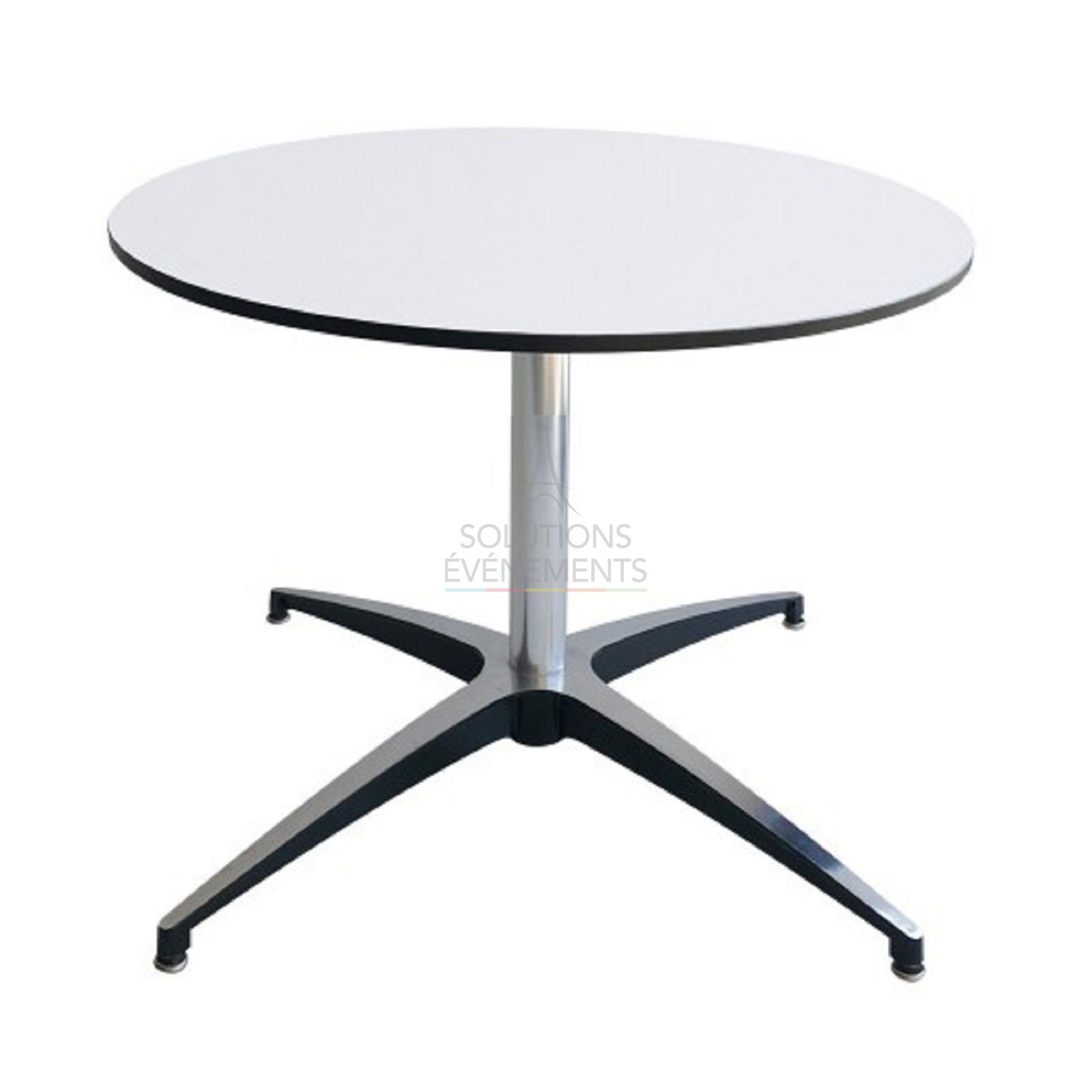 Rental of white coffee table diameter 60cm