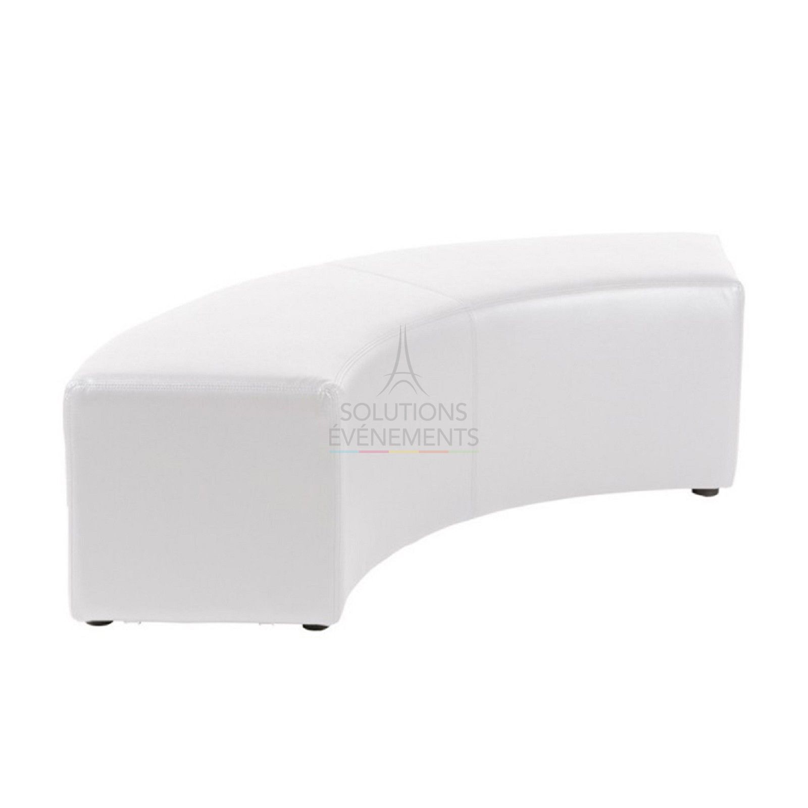 Location de banquette quart de rond en simili cuir