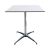 Rental of white 80cm square-shaped pedestal table