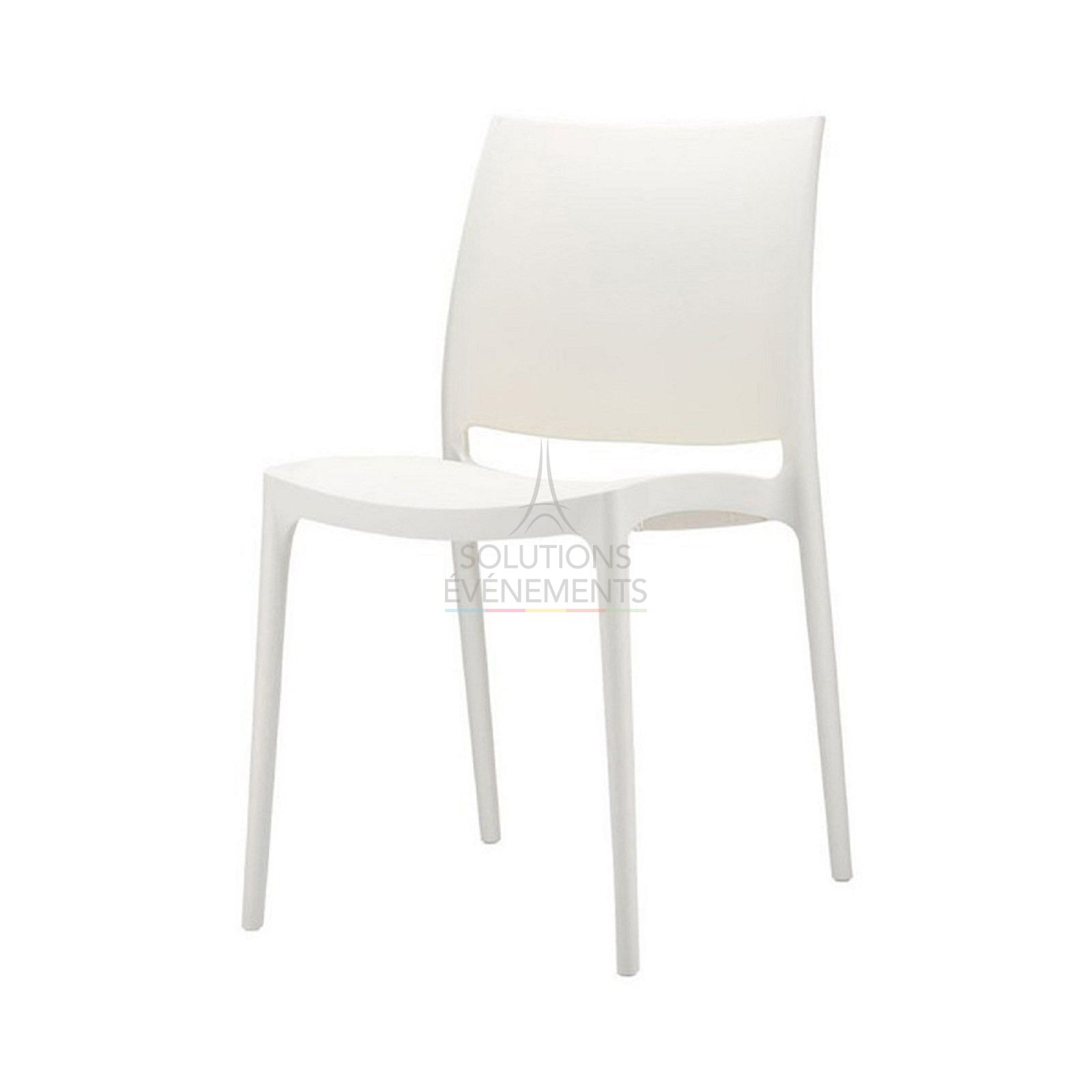 White chair rental for reception and seminar