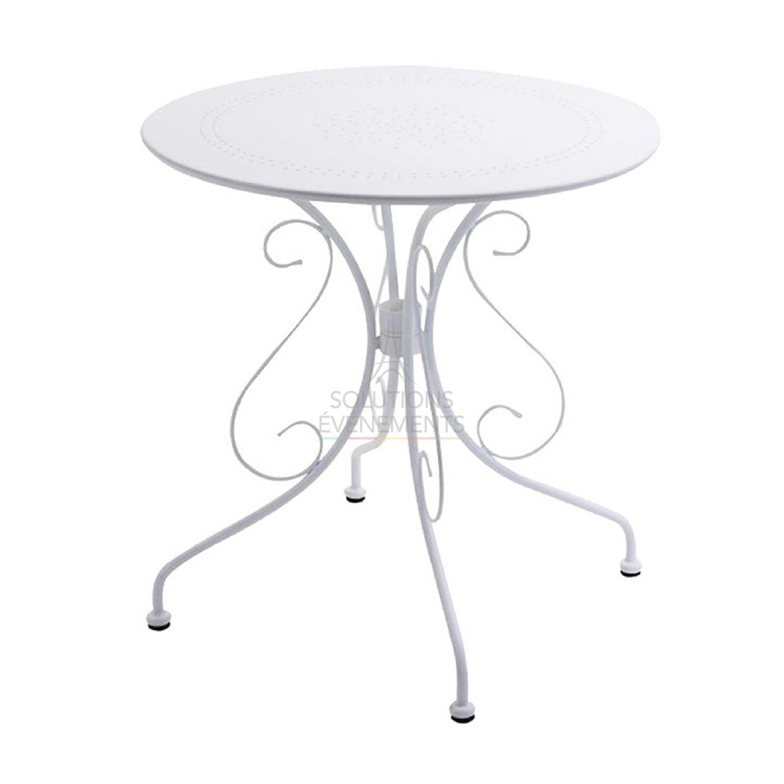 Location table de jardin en fer forgé, de 70cm de diamètre