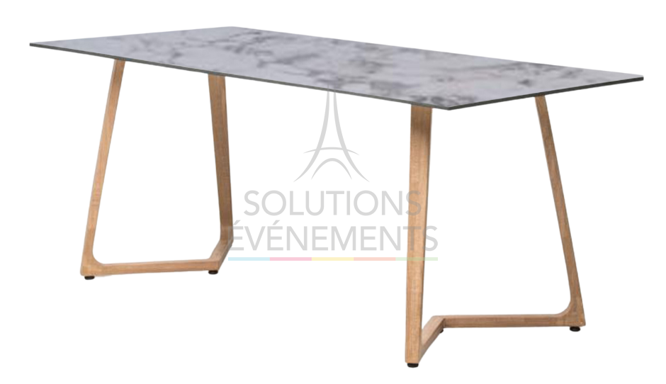 Rental of designer table 180x80cm with white marble top