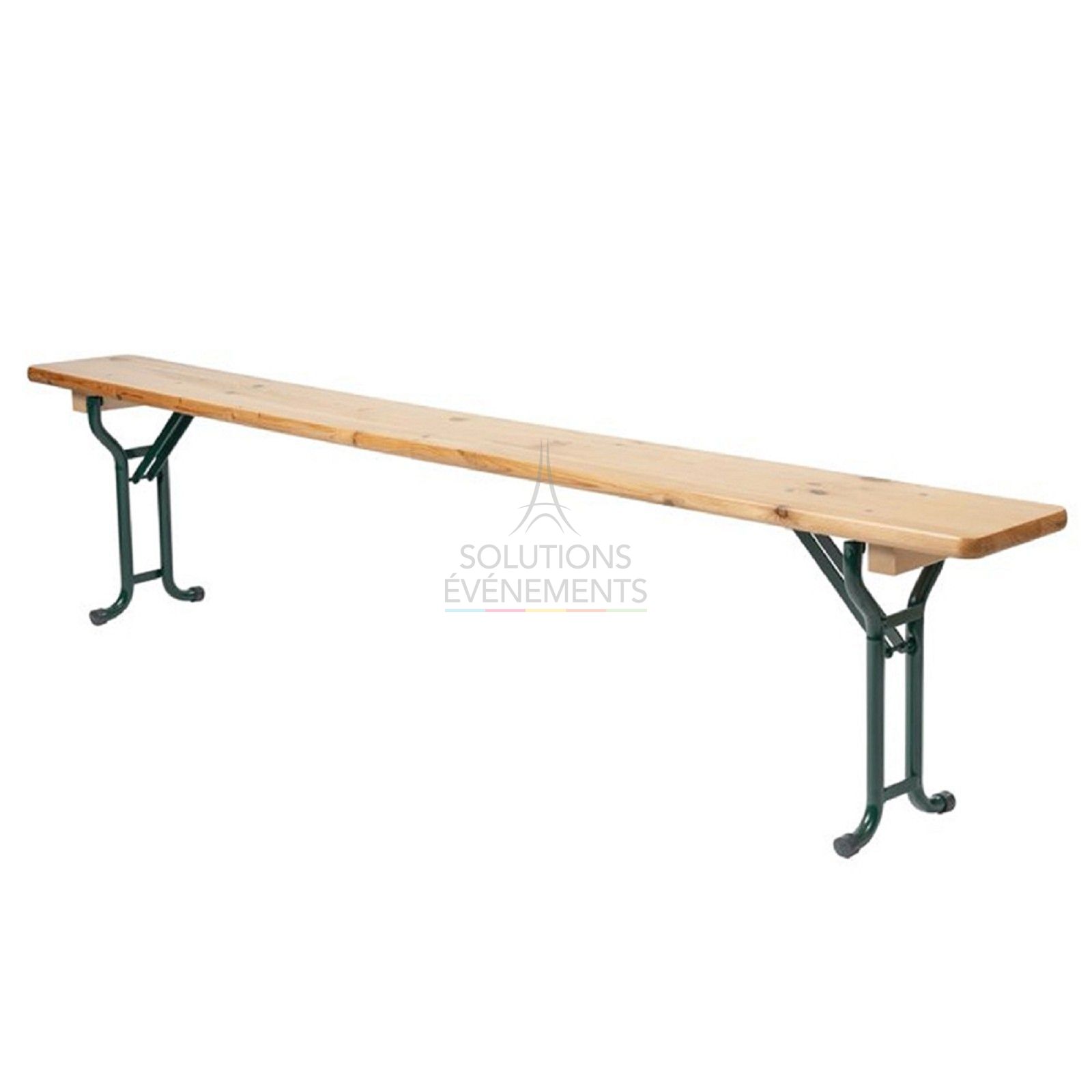 Rental of wooden bench for banquet table seating