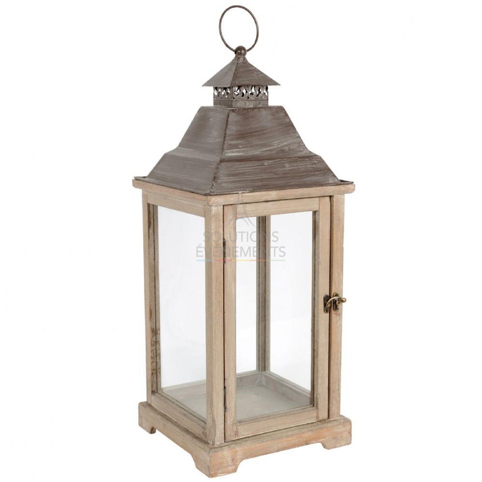Rental wooden lantern 61cm