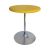 Rental of yellow pedestal table, diameter 70cm