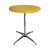 Rental of yellow pedestal table, diameter 70cm